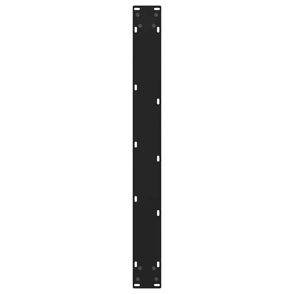 Dining table legs V-shape 2 pieces black 100x(72-73.3) cm steel