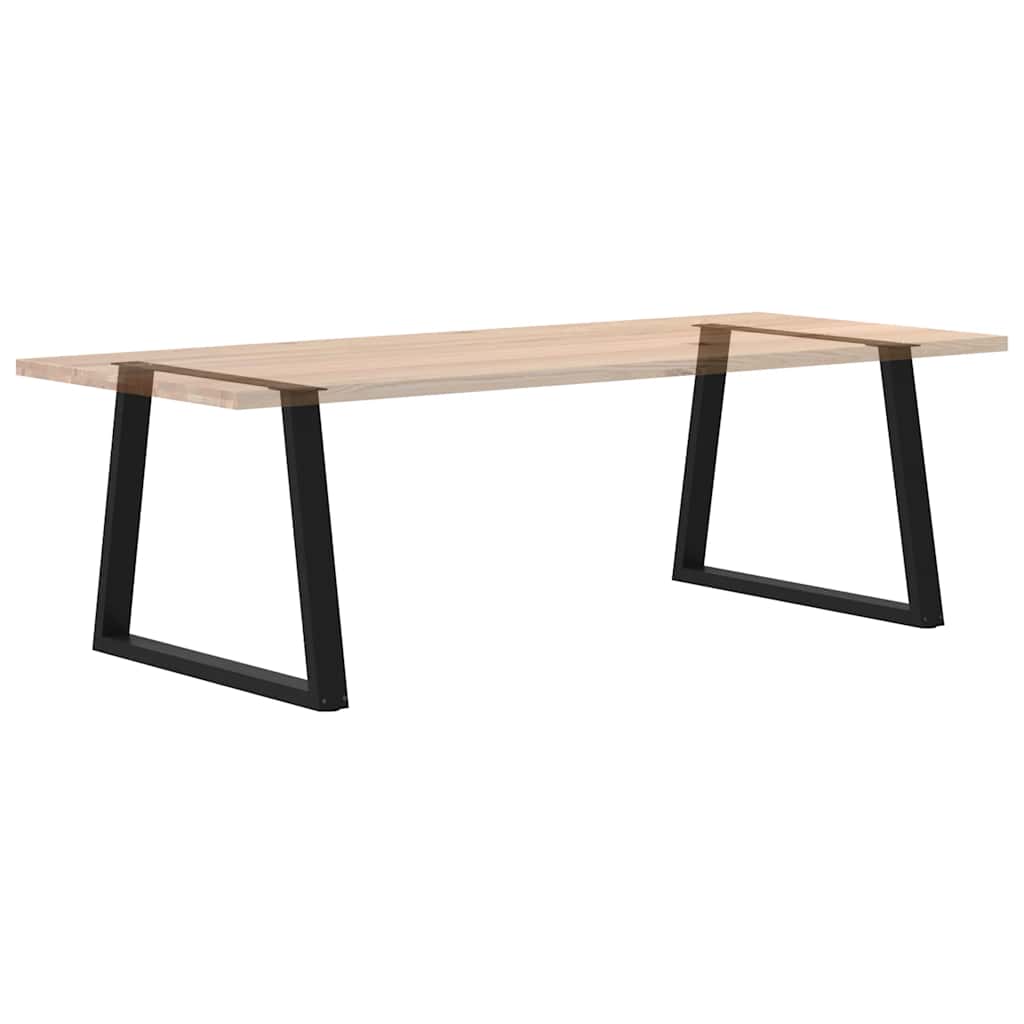 Dining table legs V-shape 2 pieces black 100x(72-73.3) cm steel