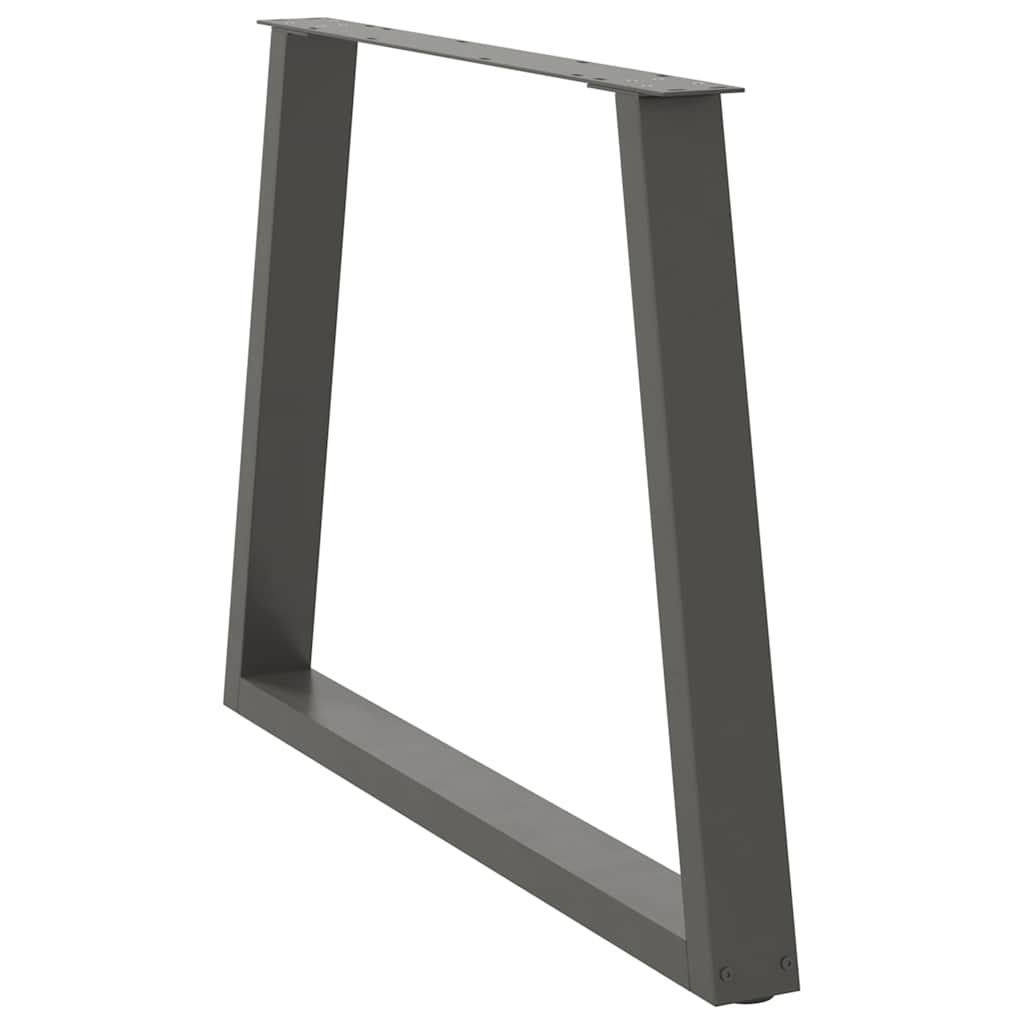 Pieds de table à manger en V, 2 pièces, anthracite, 100 x (72-73,3) cm, acier