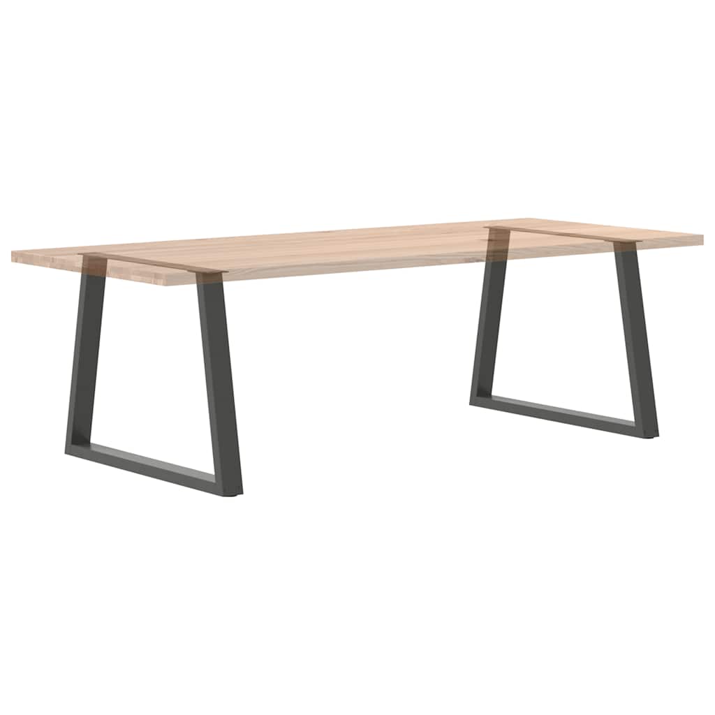 Pieds de table à manger en V, 2 pièces, anthracite, 100 x (72-73,3) cm, acier