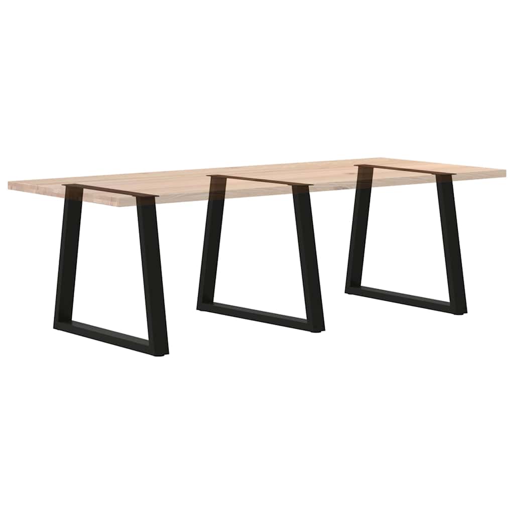 Pieds de table à manger en V, 3 pièces, noir, 70 x (72-73,3) cm, acier