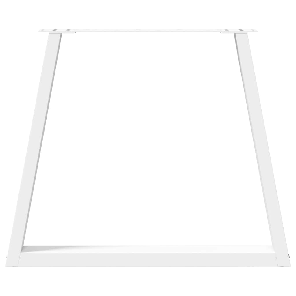 Pieds de table à manger en V, 3 pièces, blanc, 70 x (72-73,3) cm, acier