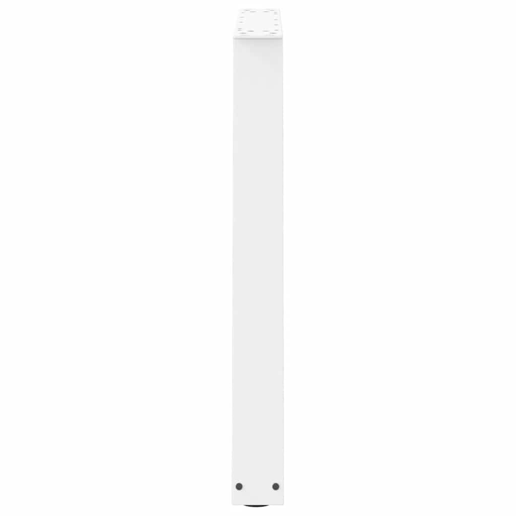 Pieds de table à manger en V, 3 pièces, blanc, 70 x (72-73,3) cm, acier