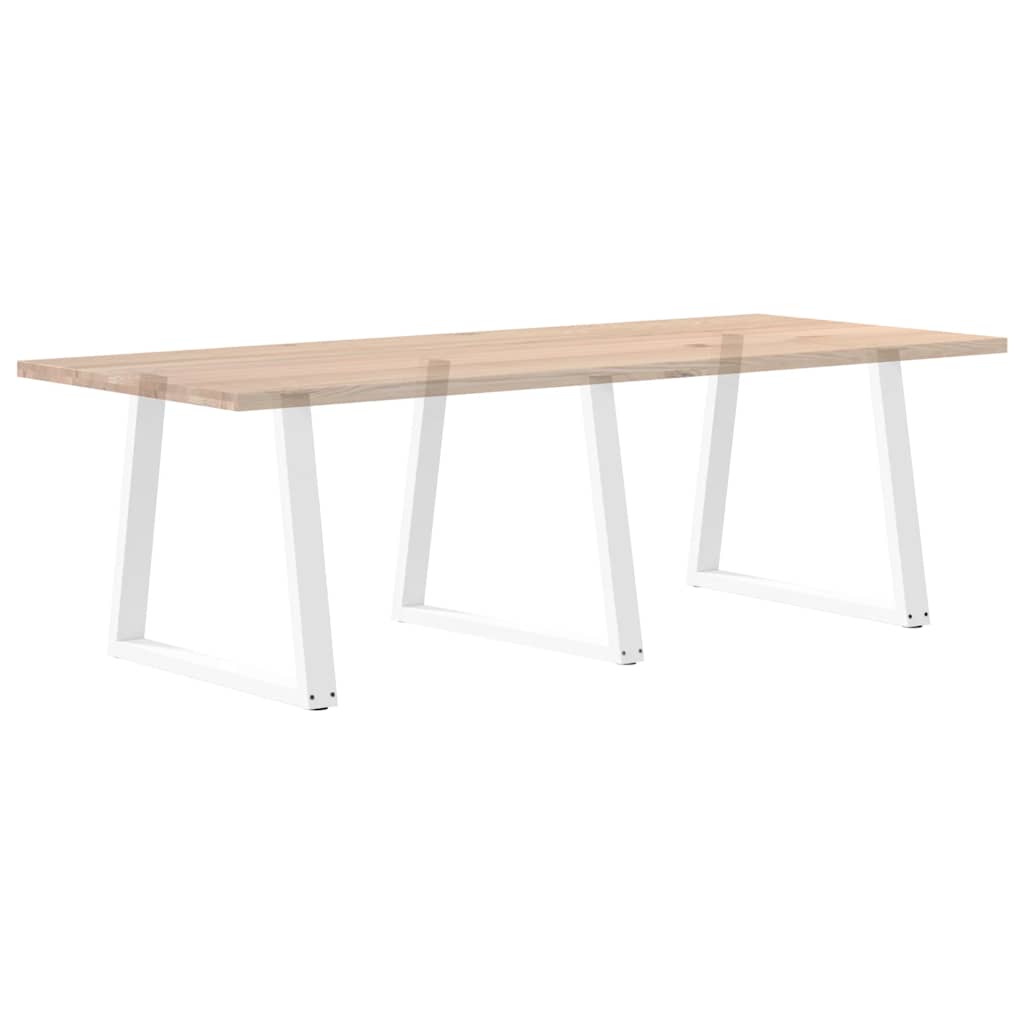 Pieds de table à manger en V, 3 pièces, blanc, 70 x (72-73,3) cm, acier