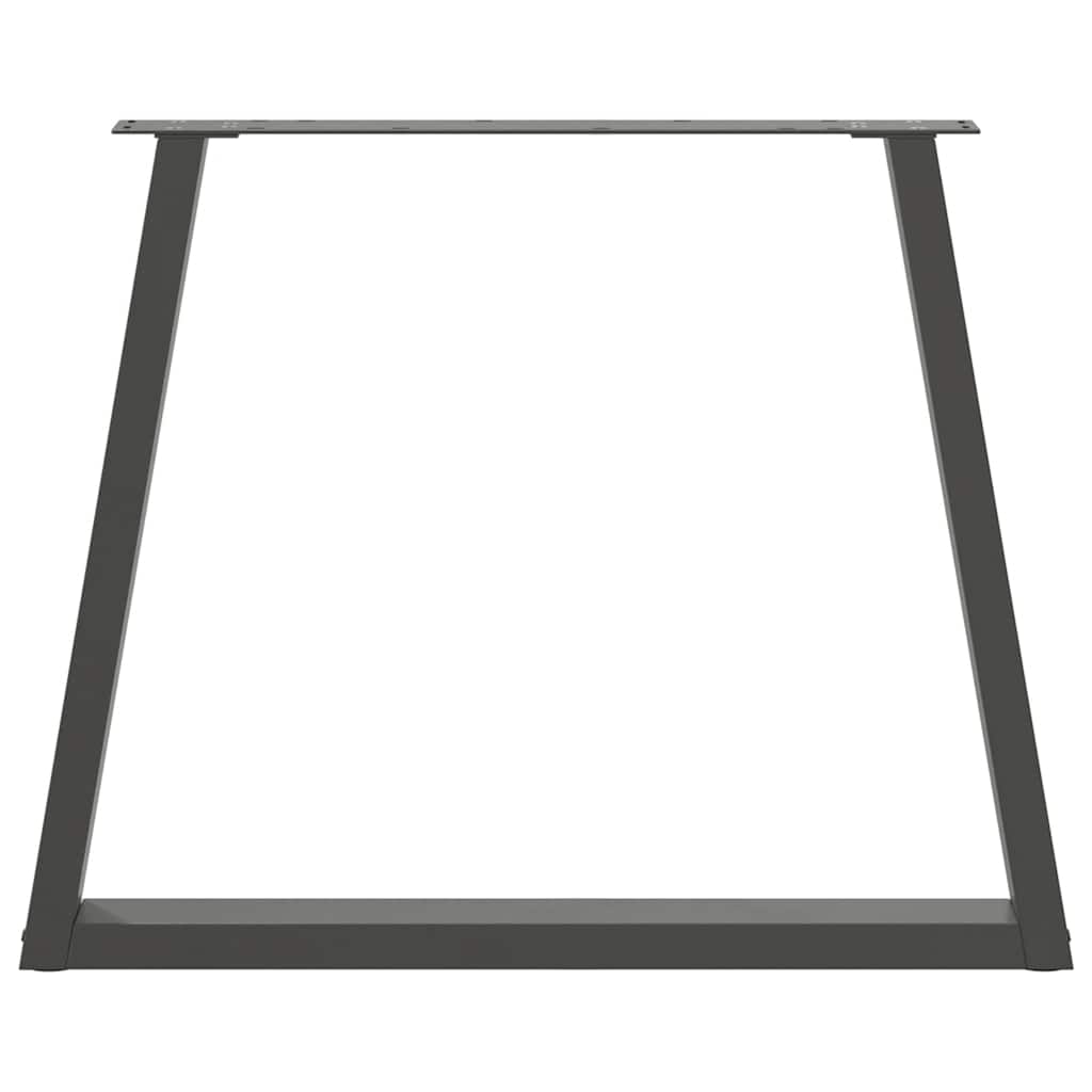Pieds de table à manger en V 3 pièces anthracite 70x(72-73,3) cm acier