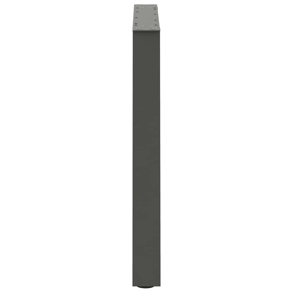 Pieds de table à manger en V 3 pièces anthracite 70x(72-73,3) cm acier