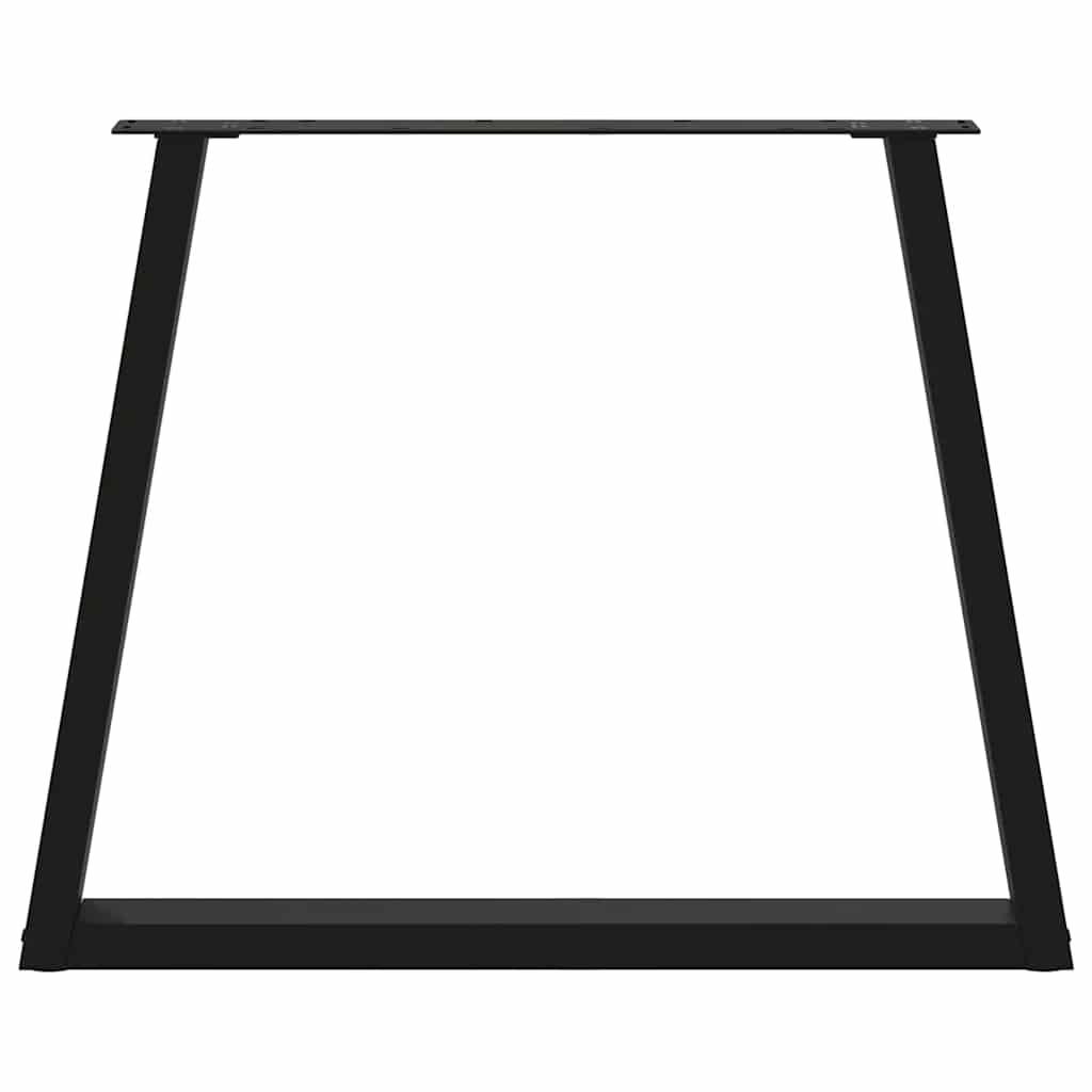 Pieds de table à manger en V, 3 pièces, noir, 80 x (72-73,3) cm, acier