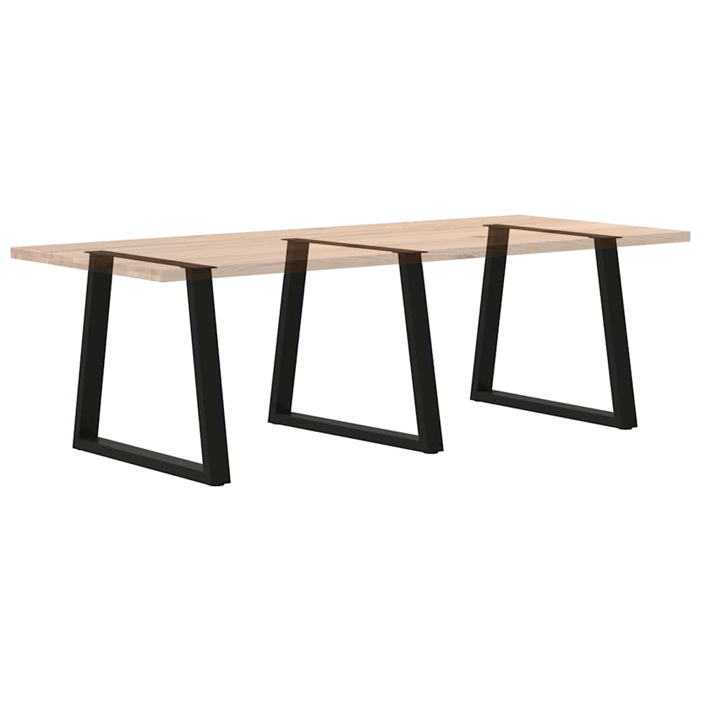 Pieds de table à manger en V, 3 pièces, noir, 80 x (72-73,3) cm, acier