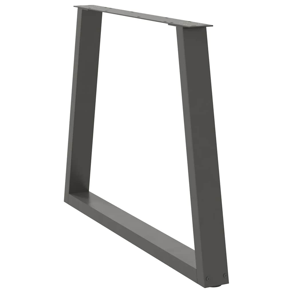 Pieds de table à manger en V 3 pièces anthracite 90x(72-73,3) cm acier