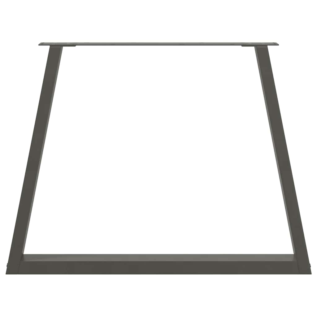 Pieds de table à manger en V 3 pièces anthracite 90x(72-73,3) cm acier