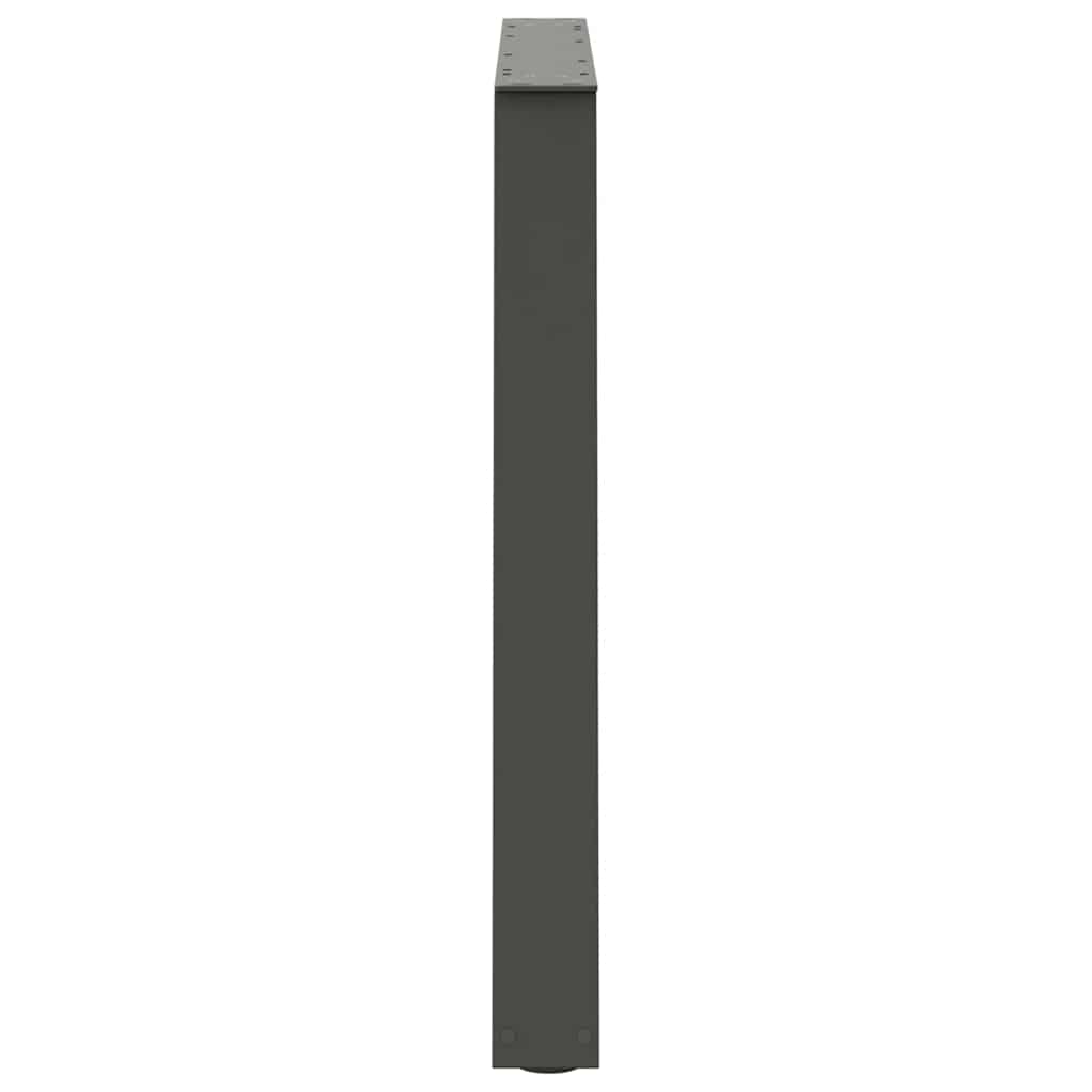 Pieds de table à manger en V 3 pièces anthracite 90x(72-73,3) cm acier