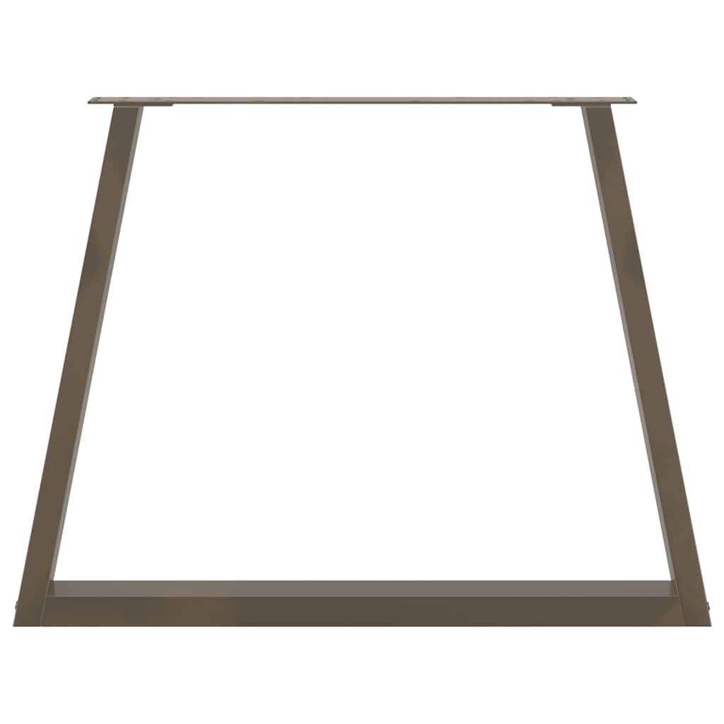Pieds de table à manger en V 3 pièces acier naturel 90x(72-73,3) cm acier
