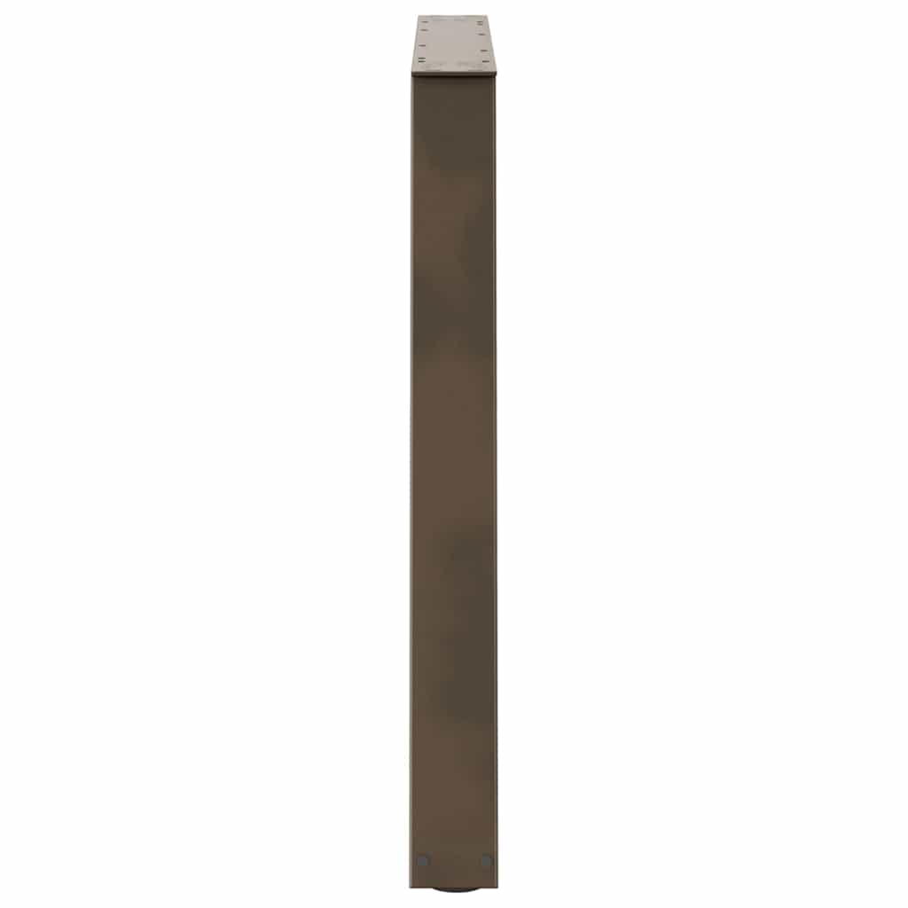 Pieds de table à manger en V 3 pièces acier naturel 90x(72-73,3) cm acier