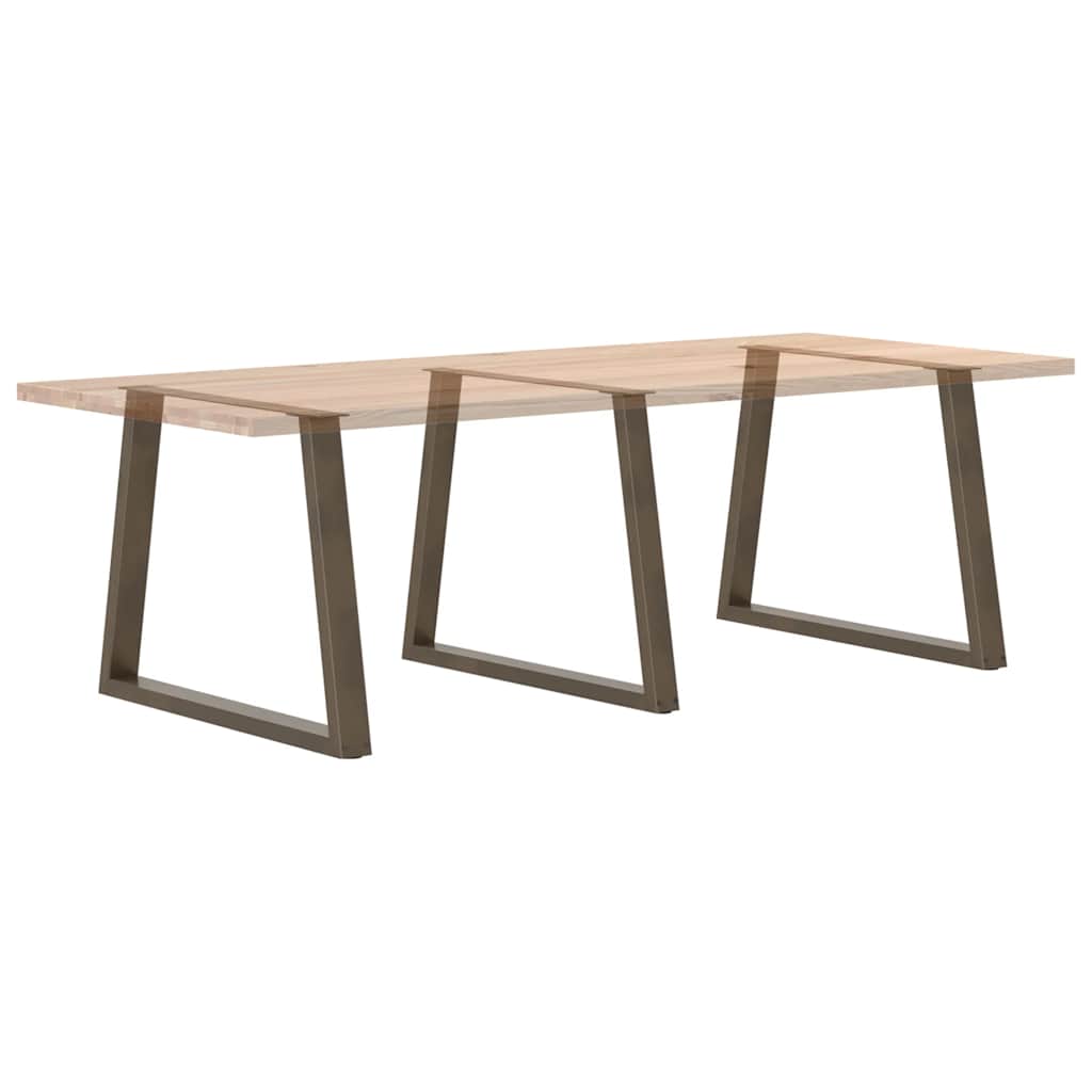 Pieds de table à manger en V 3 pièces acier naturel 90x(72-73,3) cm acier