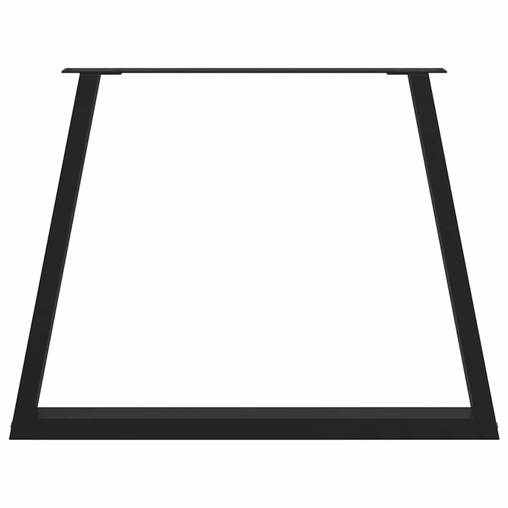 Pieds de table à manger en V, 3 pièces, noir, 100 x (72-73,3) cm, acier