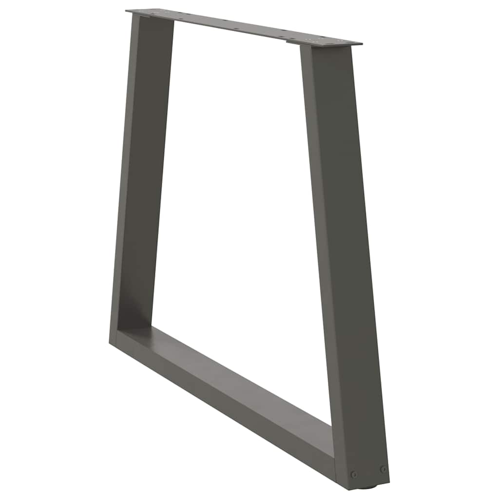 Pieds de table à manger en V 3 pièces anthracite 100x(72-73,3) cm acier