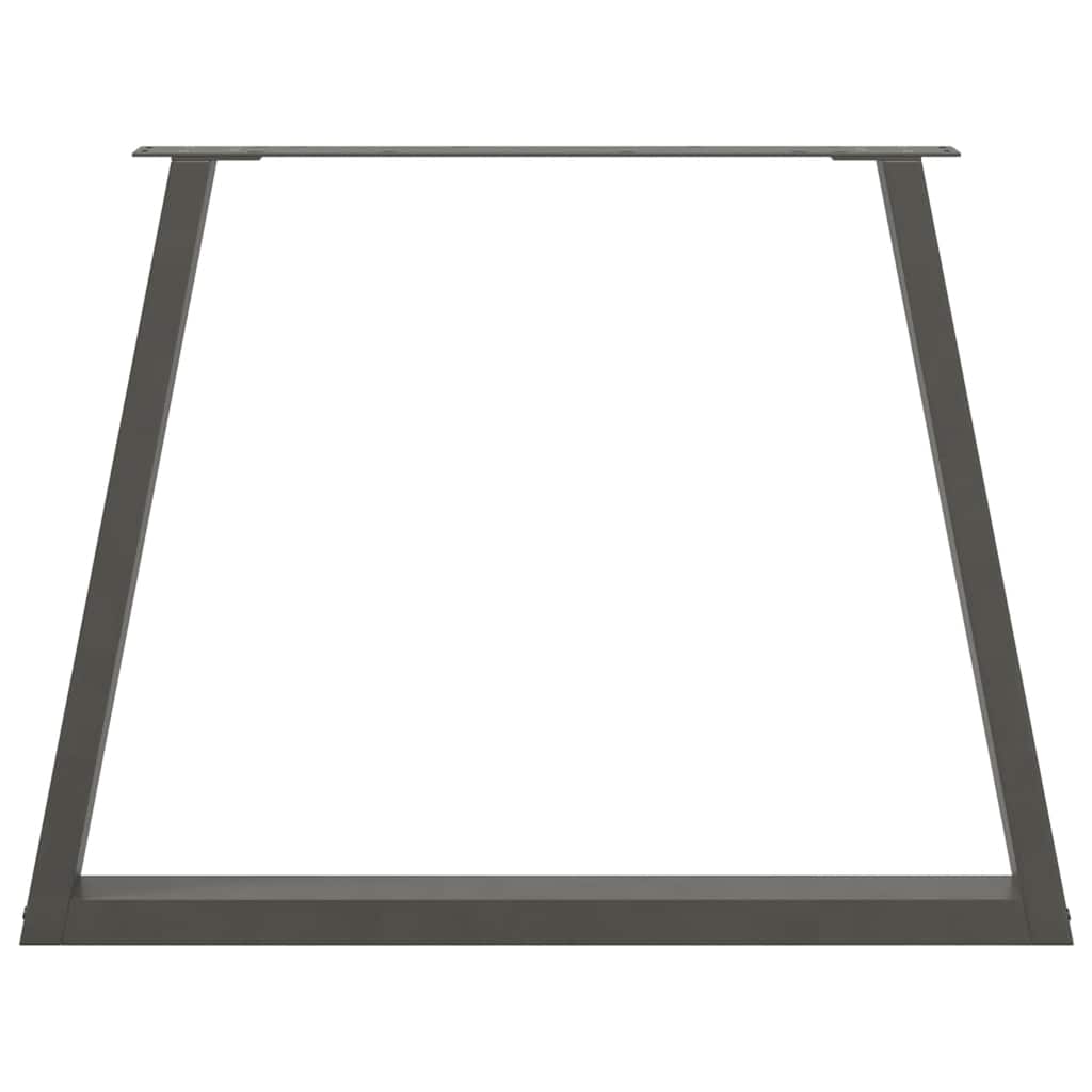 Pieds de table à manger en V 3 pièces anthracite 100x(72-73,3) cm acier