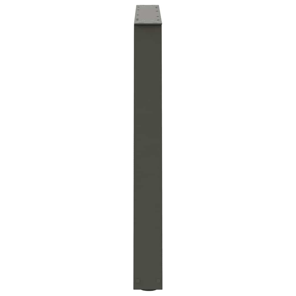 Pieds de table à manger en V 3 pièces anthracite 100x(72-73,3) cm acier
