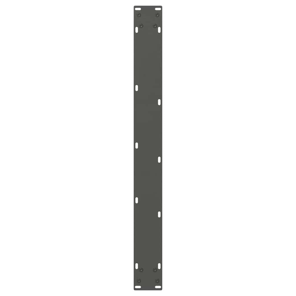Pieds de table à manger en V 3 pièces anthracite 100x(72-73,3) cm acier