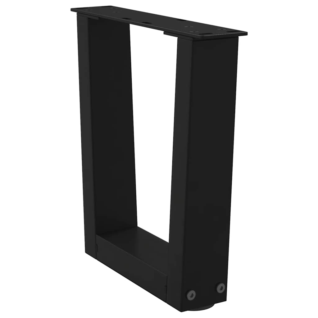 Pieds de table basse en V, 2 pièces, noir, 30 x (30-31,3) cm, acier