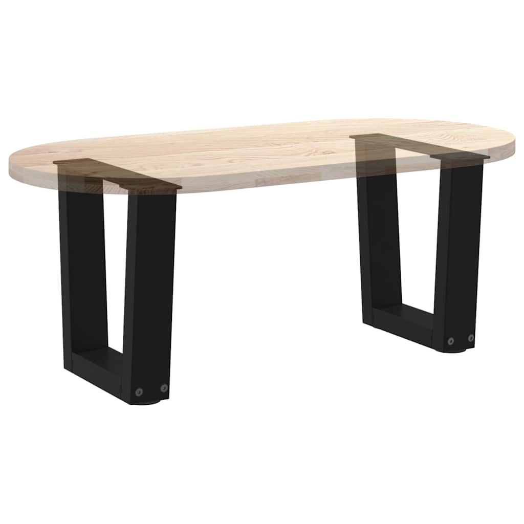 Pieds de table basse en V, 2 pièces, noir, 30 x (30-31,3) cm, acier