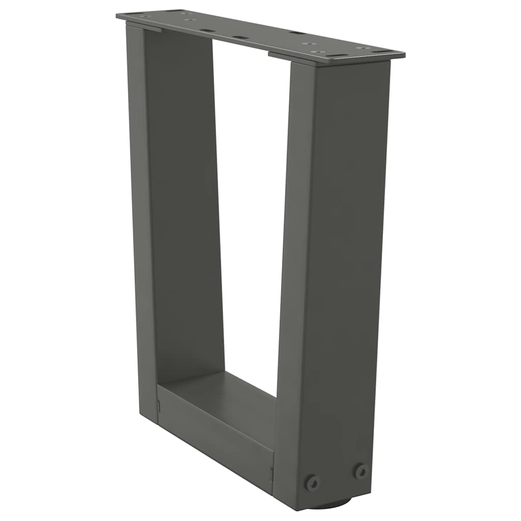 Pieds de table basse en V, 2 pièces, anthracite, 30 x (30-31,3) cm, acier