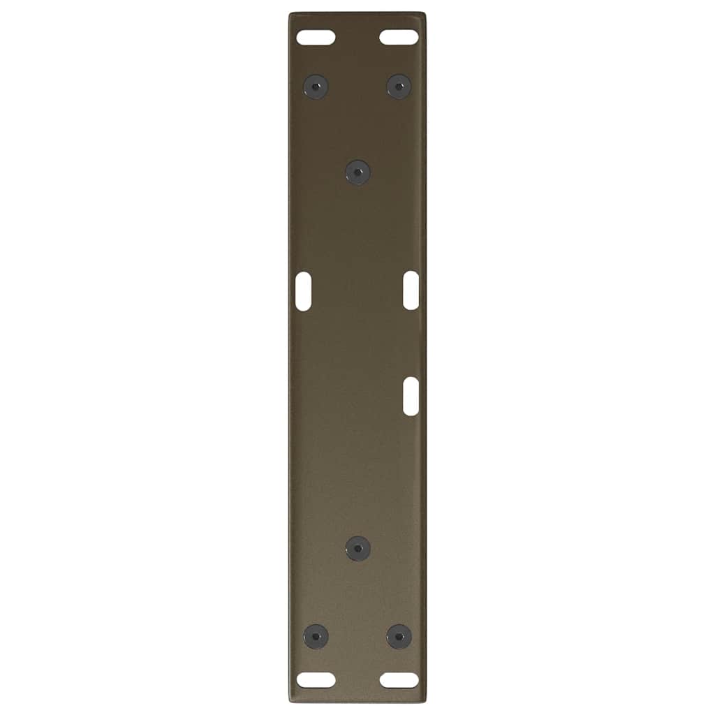 Pieds de table basse en V, 2 pièces, acier naturel, 30 x (30-31,3) cm