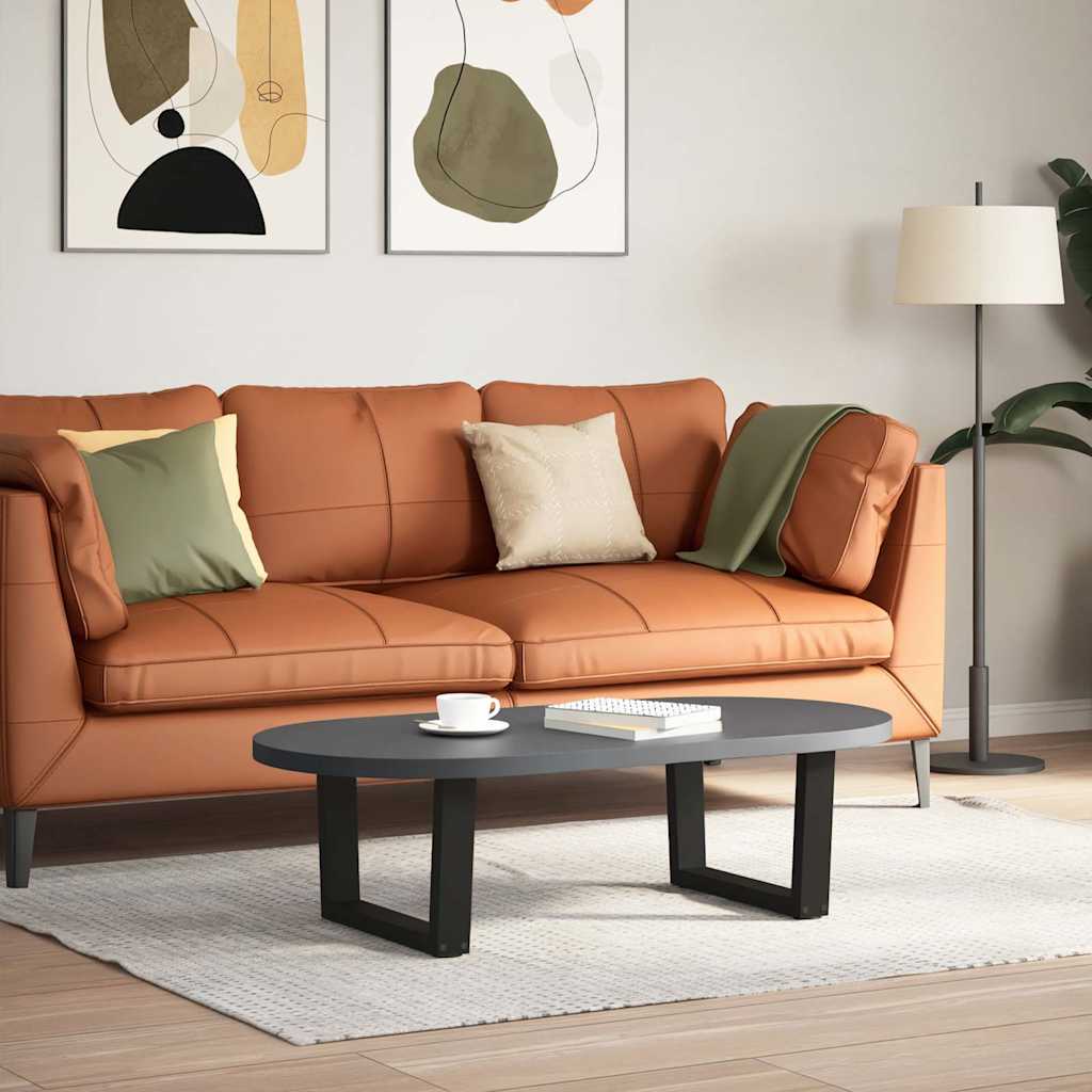 Pieds de table basse en V, 2 pièces, noir, 50 x (30-31,3) cm, acier