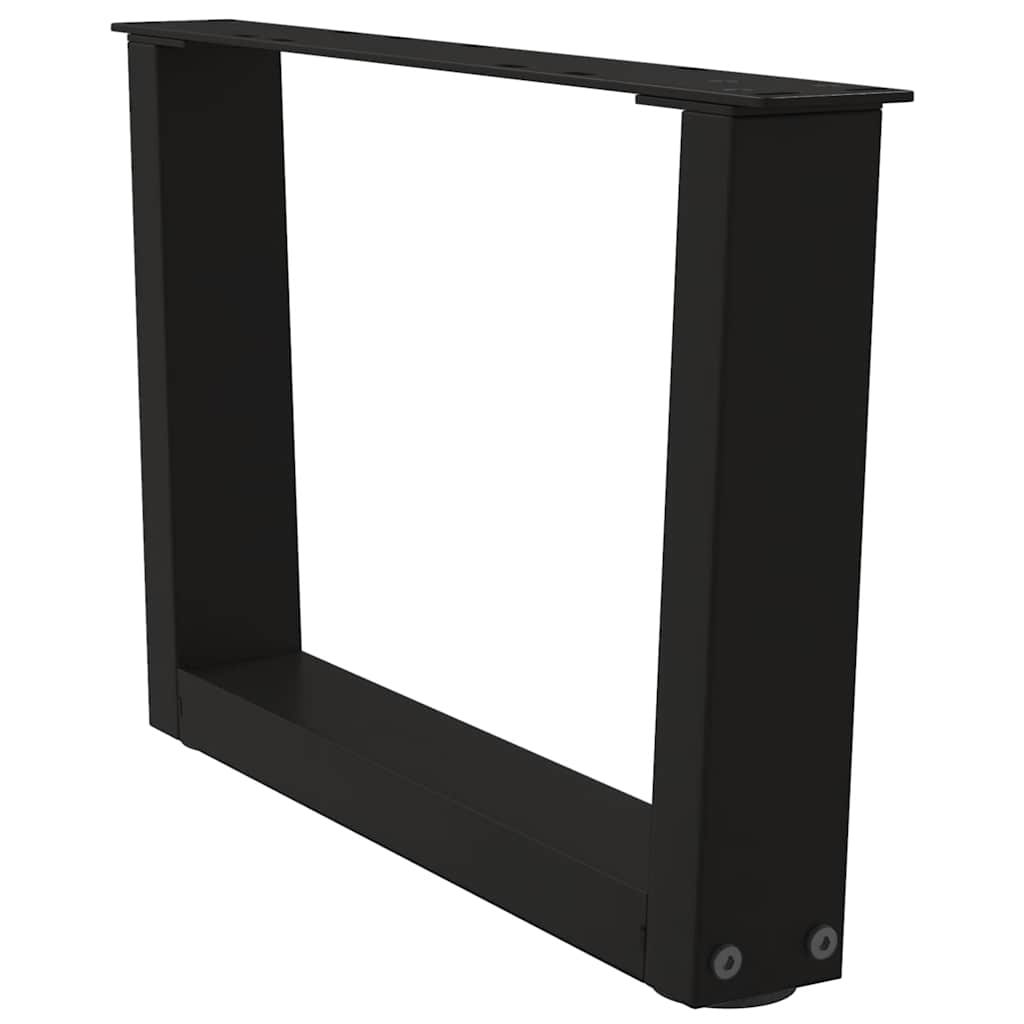 Pieds de table basse en V, 2 pièces, noir, 50 x (30-31,3) cm, acier