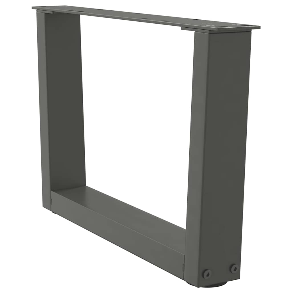 Dining table legs V-shape 2 pieces anthracite 50x(30-31.3) cm steel
