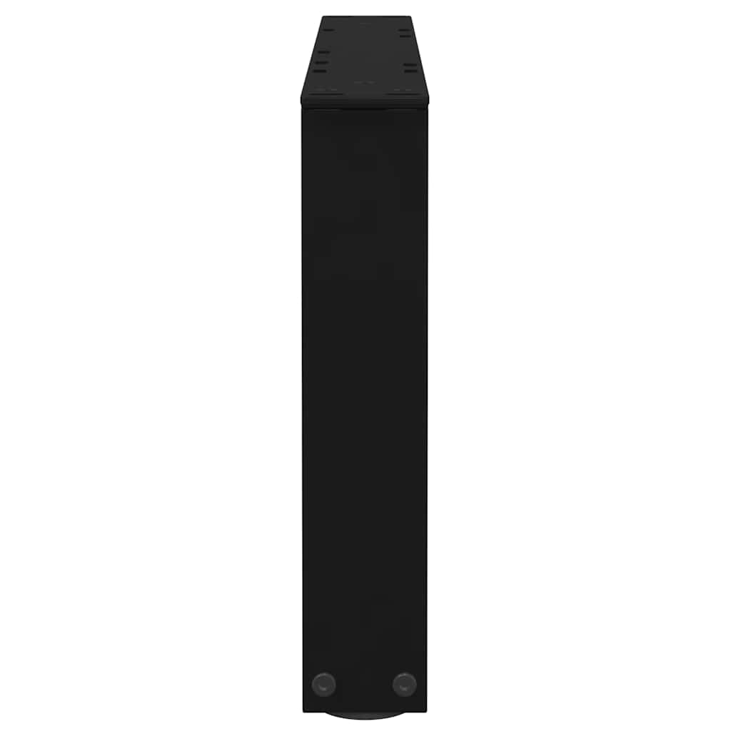 Pieds de table basse en V, 2 pièces, noir, 60 x (30-31,3) cm, acier