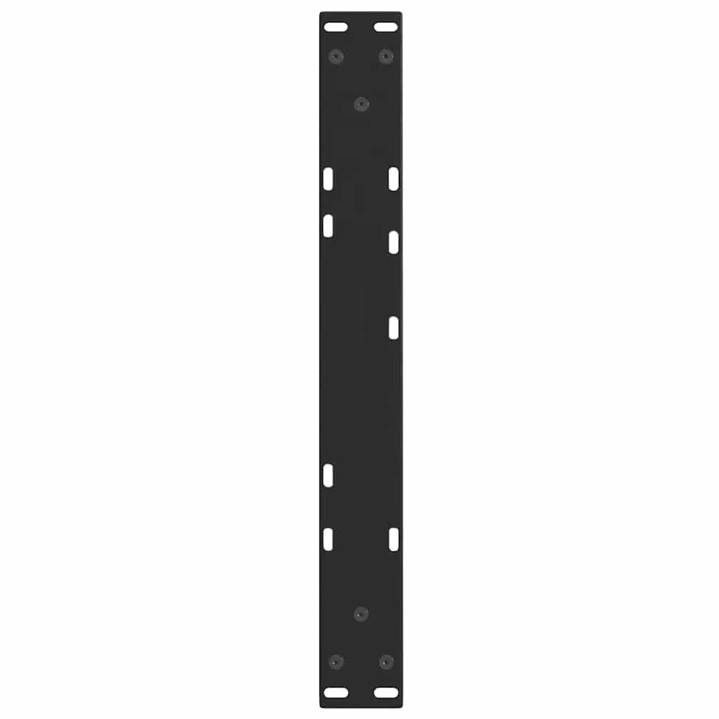 Pieds de table basse en V, 2 pièces, noir, 60 x (30-31,3) cm, acier