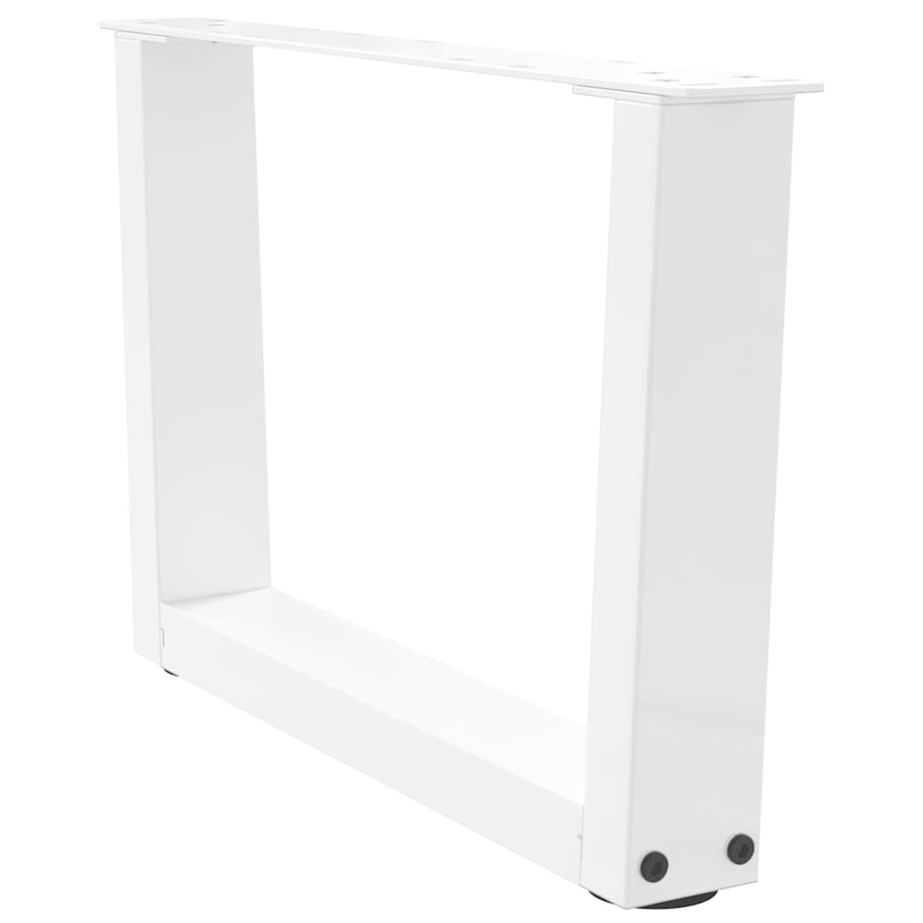 Pieds de table basse en V, 2 pièces, blanc, 60 x (30-31,3) cm, acier