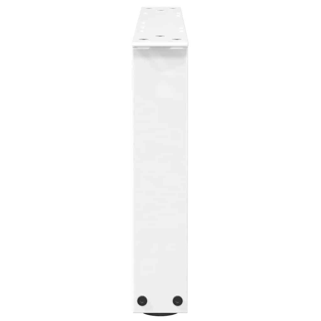 Pieds de table basse en V, 2 pièces, blanc, 60 x (30-31,3) cm, acier
