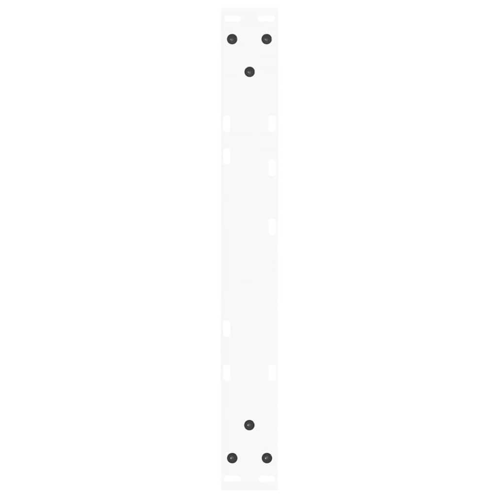 Pieds de table basse en V, 2 pièces, blanc, 60 x (30-31,3) cm, acier