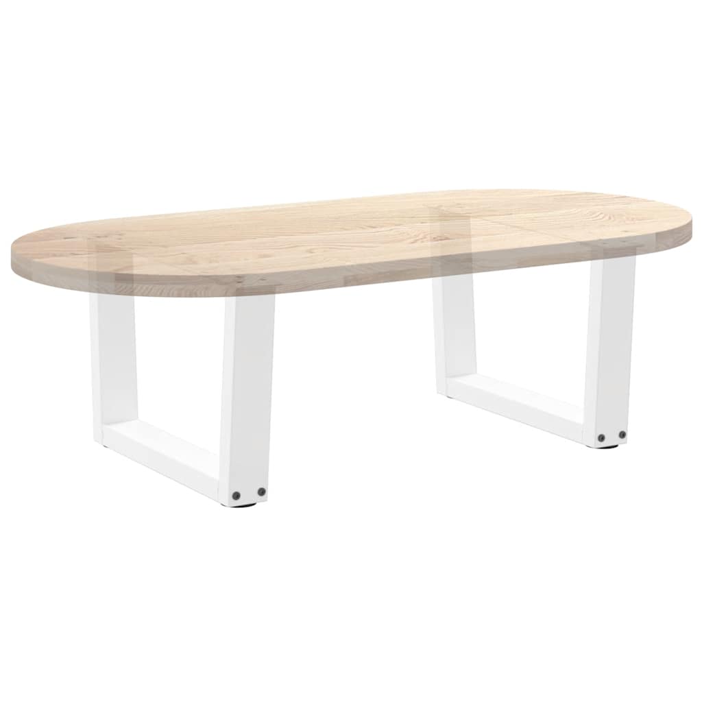 Pieds de table basse en V, 2 pièces, blanc, 60 x (30-31,3) cm, acier
