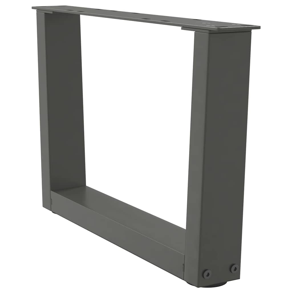 Pieds de table basse en V, 2 pièces, anthracite, 60 x (30-31,3) cm, acier
