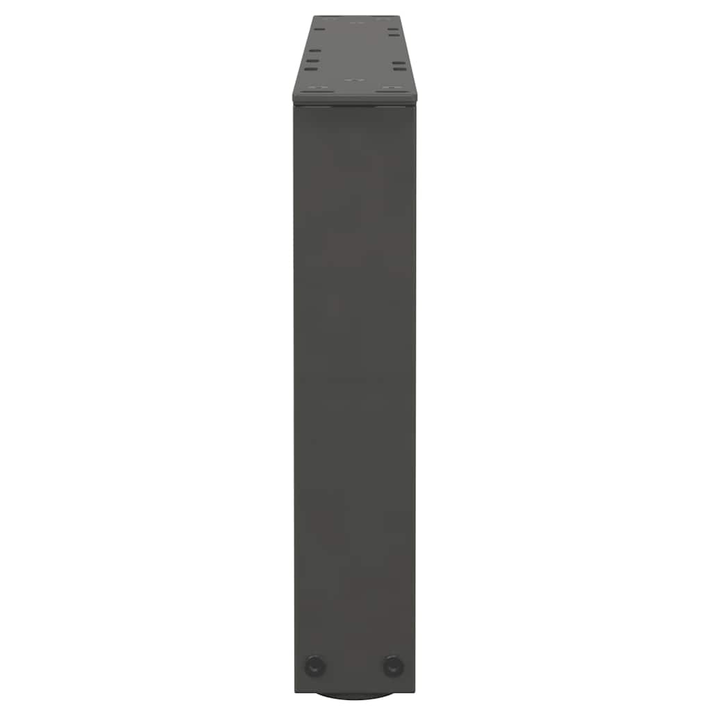 Pieds de table basse en V, 2 pièces, anthracite, 60 x (30-31,3) cm, acier
