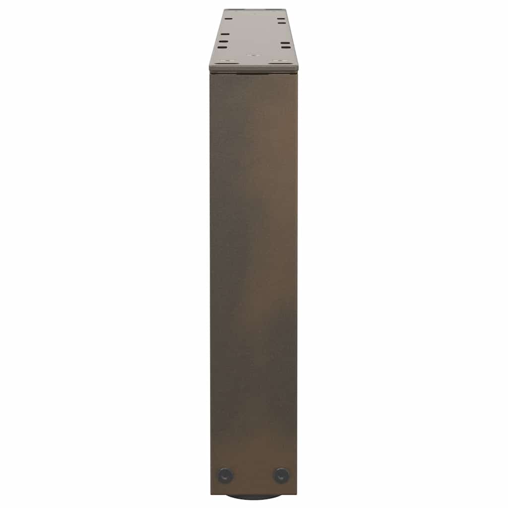 Pieds de table basse en V, 2 pièces, acier naturel, 60 x (30-31,3) cm