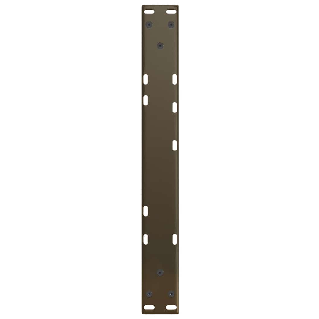 Pieds de table basse en V, 2 pièces, acier naturel, 60 x (30-31,3) cm