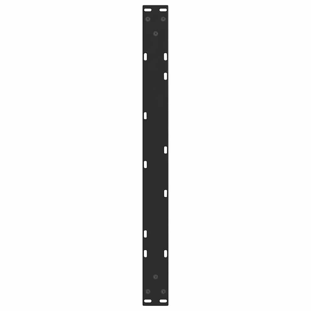 Pieds de table basse en V, 2 pièces, noir, 70 x (30-31,3) cm, acier