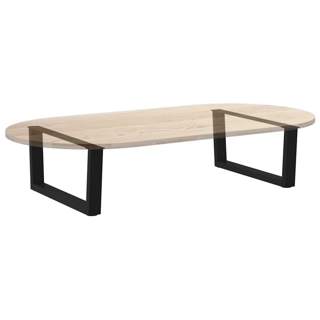 Pieds de table basse en V, 2 pièces, noir, 70 x (30-31,3) cm, acier