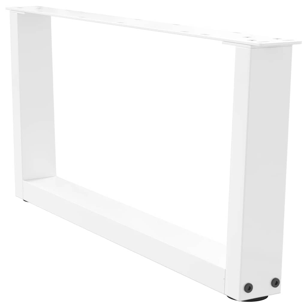 Pieds de table basse en V, 2 pièces, blanc, 70 x (30-31,3) cm, acier