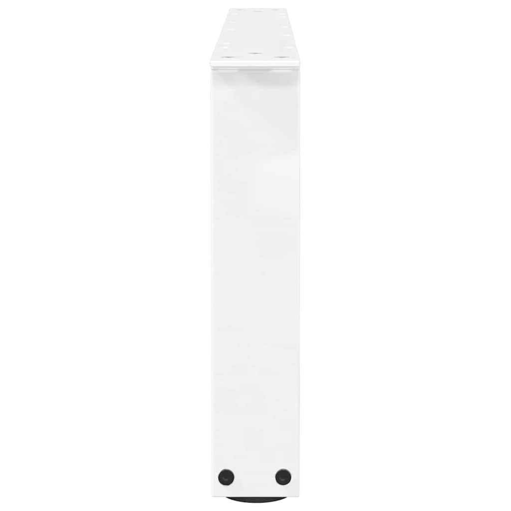 Pieds de table basse en V, 2 pièces, blanc, 70 x (30-31,3) cm, acier