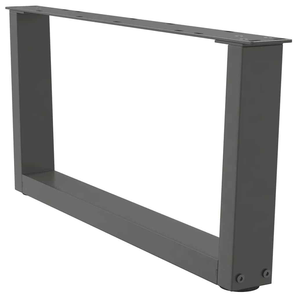 Pieds de table basse en V, 2 pièces, anthracite, 70 x (30-31,3) cm, acier