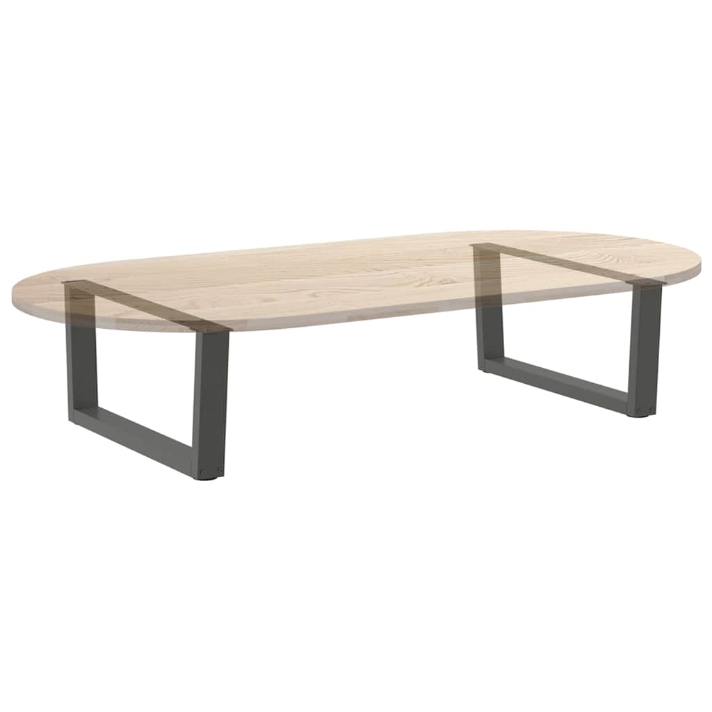 Pieds de table basse en V, 2 pièces, anthracite, 70 x (30-31,3) cm, acier