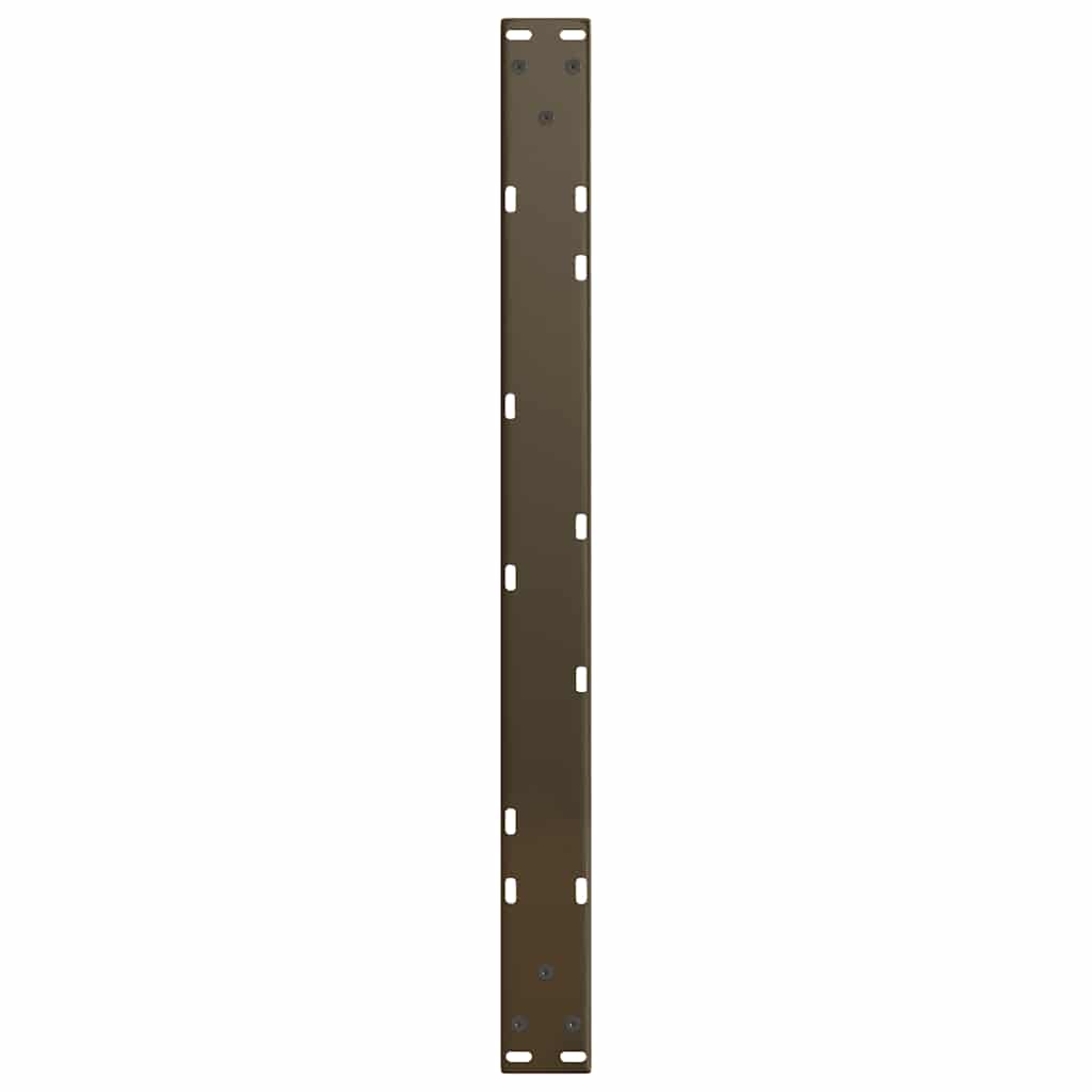 Pieds de table basse en V, 2 pièces, acier naturel, 70 x (30-31,3) cm