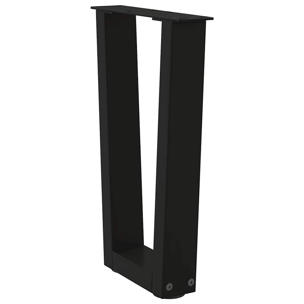 Couchtischbeine V-Form 2 Stück Schwarz 28x(42-43,3) cm Stahl
