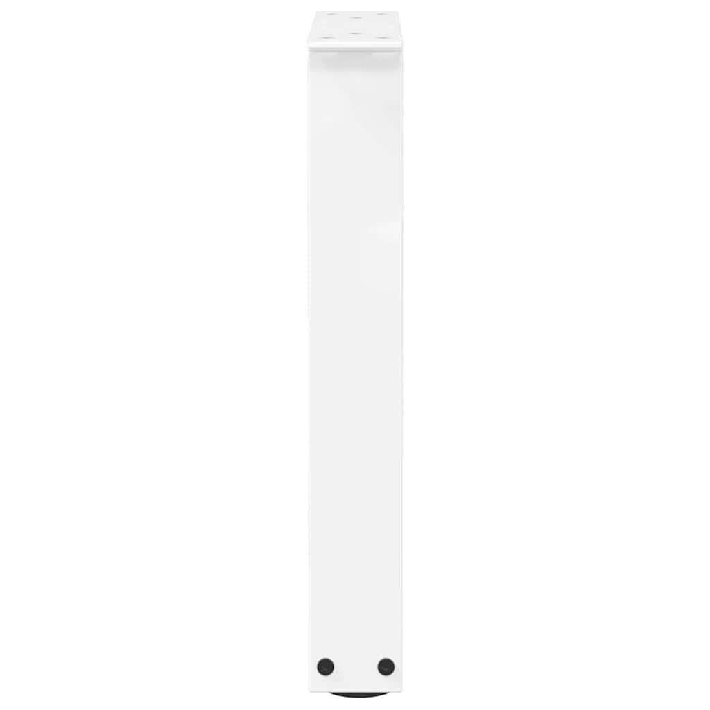 Pieds de table basse en V, 2 pièces, blanc, 28 x (42-43,3) cm, acier