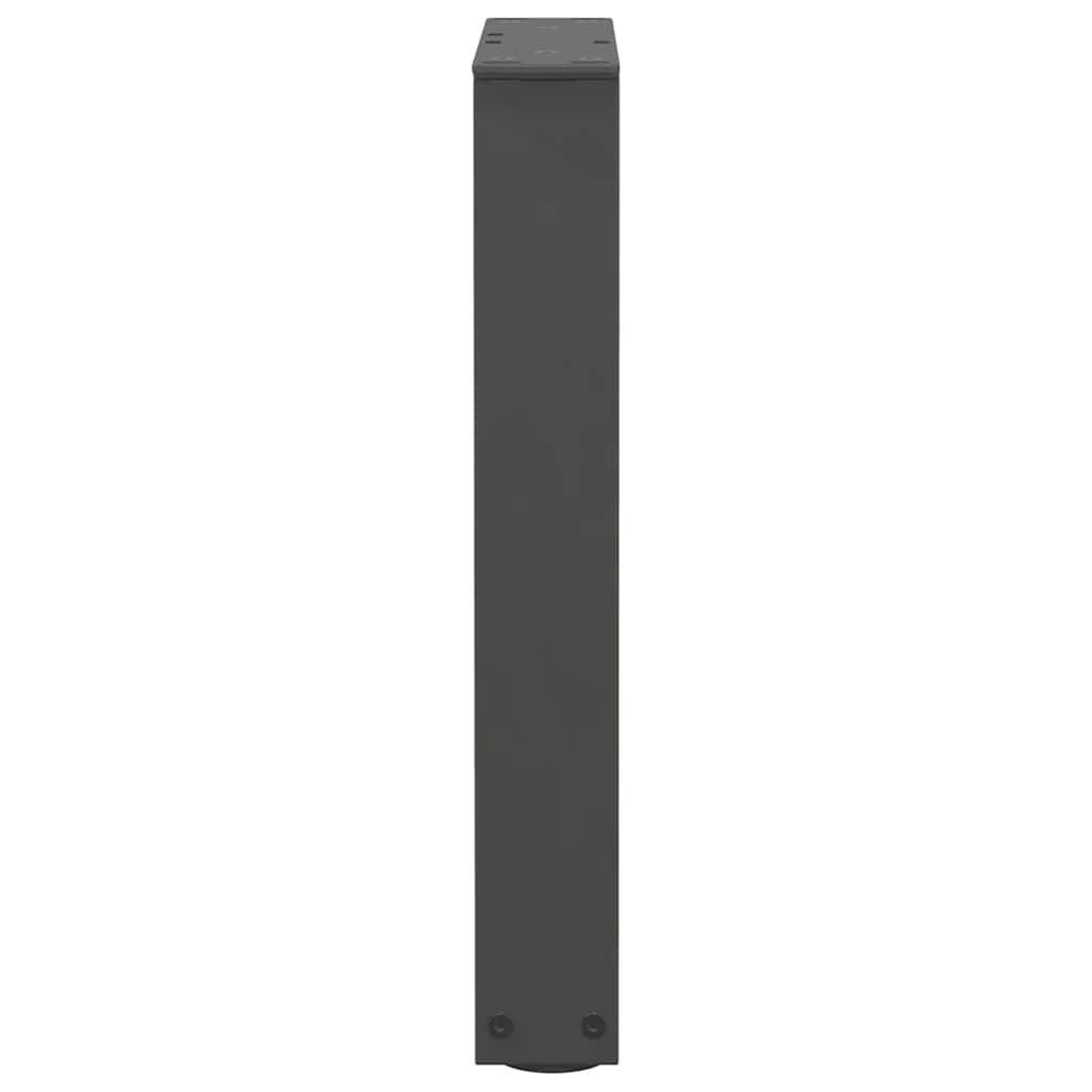 Pieds de table basse en V, 2 pièces, anthracite, 28 x (42-43,3) cm, acier